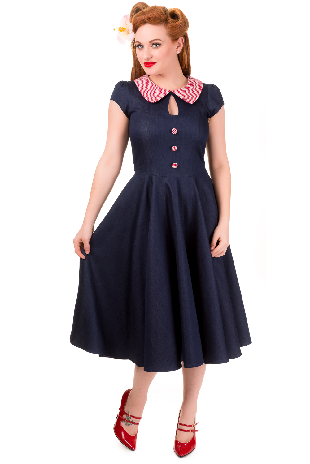 Banned Blueberry Hill Peter Pan Dress | 1950s Rockabilly Dresses | Free ...