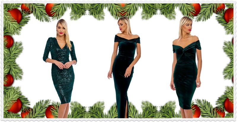 Green Velvet Dress UK | Big Range Of Green Velour Dresses | Free P&P