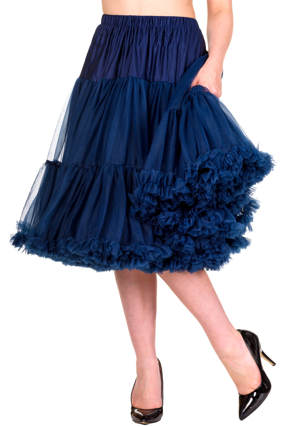 Banned Retro 50s Lizzy Lifeforms Navy Petticoat | 26