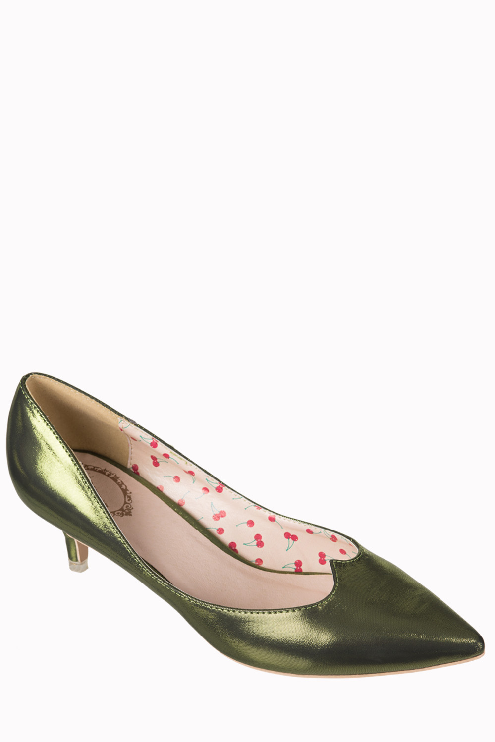Banned 1940s Olive Green Kitten Heels 