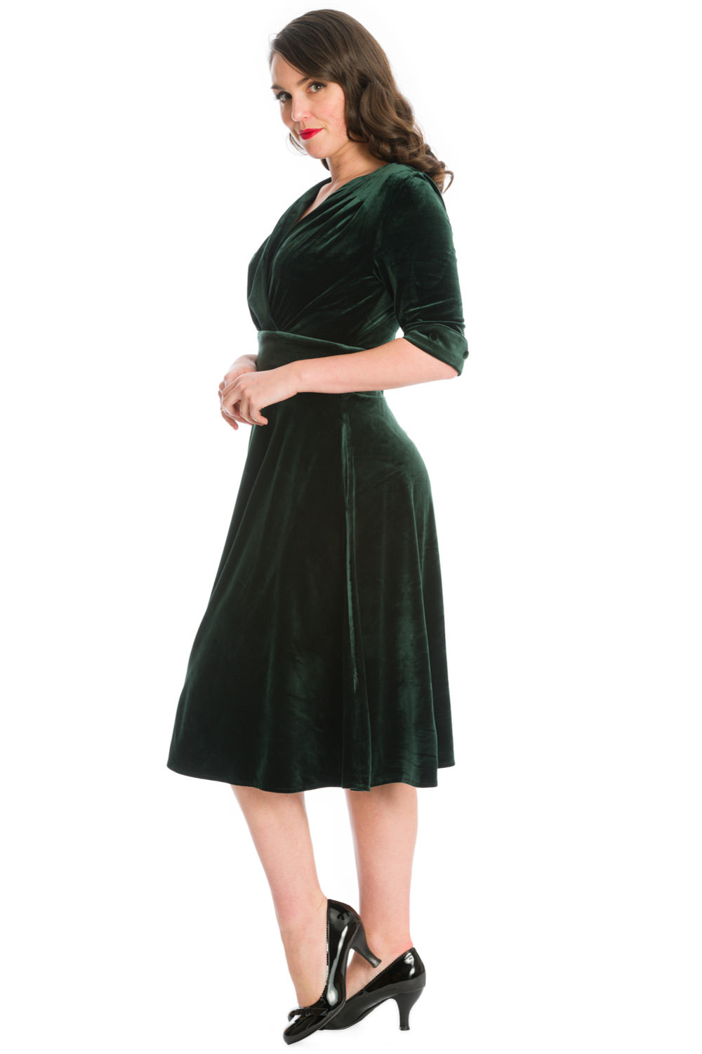 Banned Retro 50s Date Night Fit And Flare Dress In Green