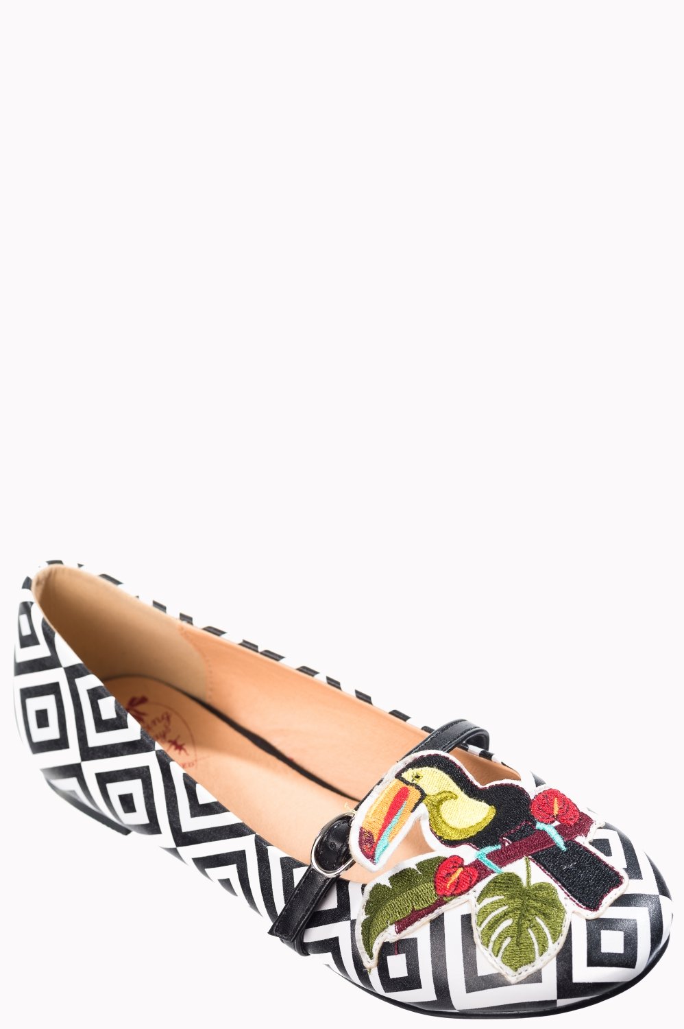 Banned Retro Vegan 50s Ballerina Etno Toucan Flats