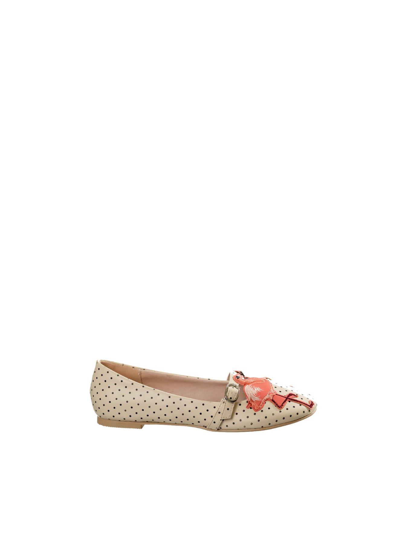 Flamingos In Love Nude Ballerina Polka Dot Flats