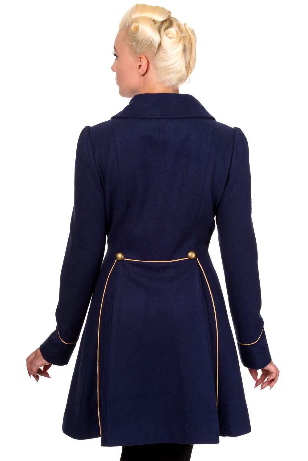 Banned Blue Into The Night 1940s Military Coat