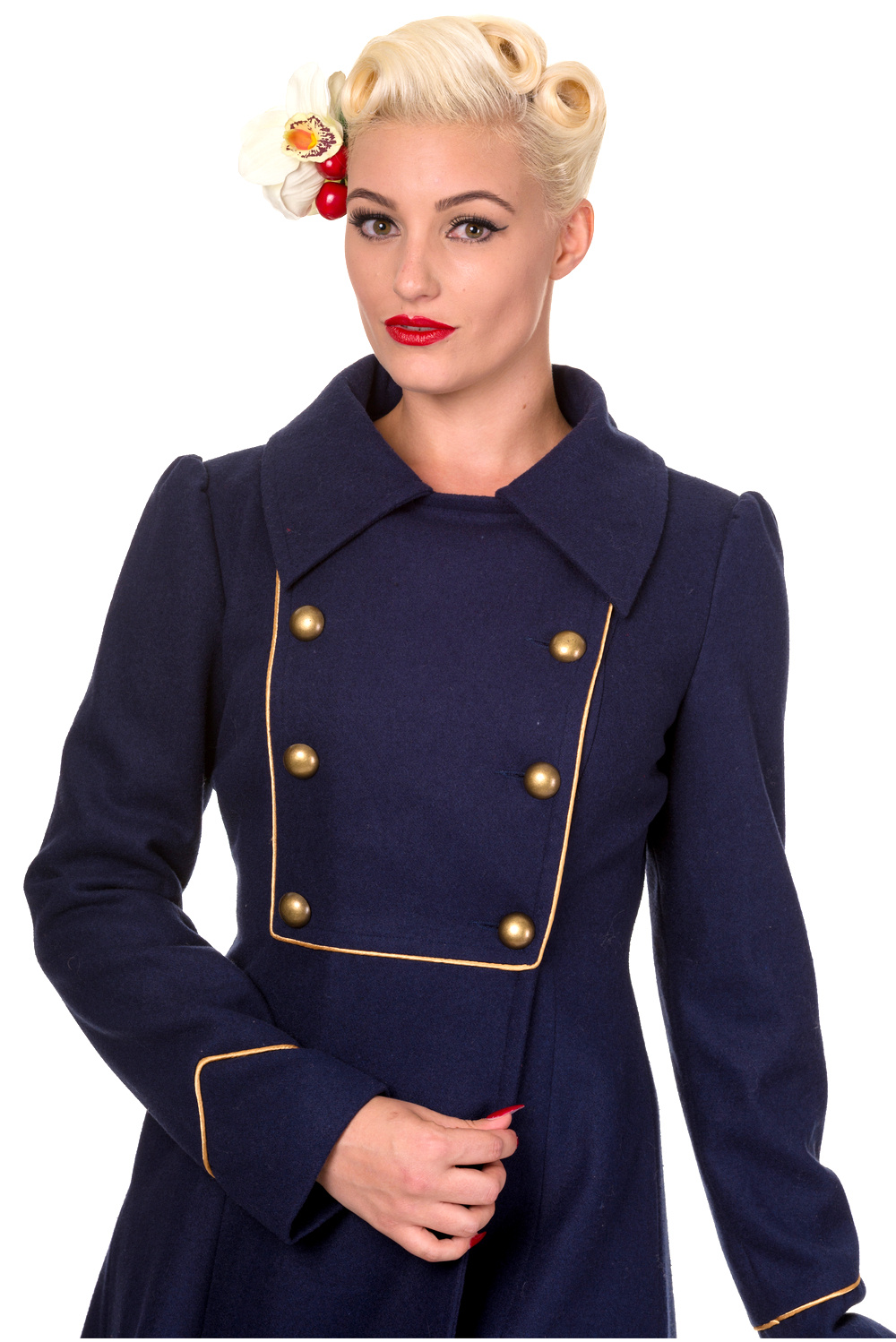 Banned Blue Into The Night 1940s Military Coat