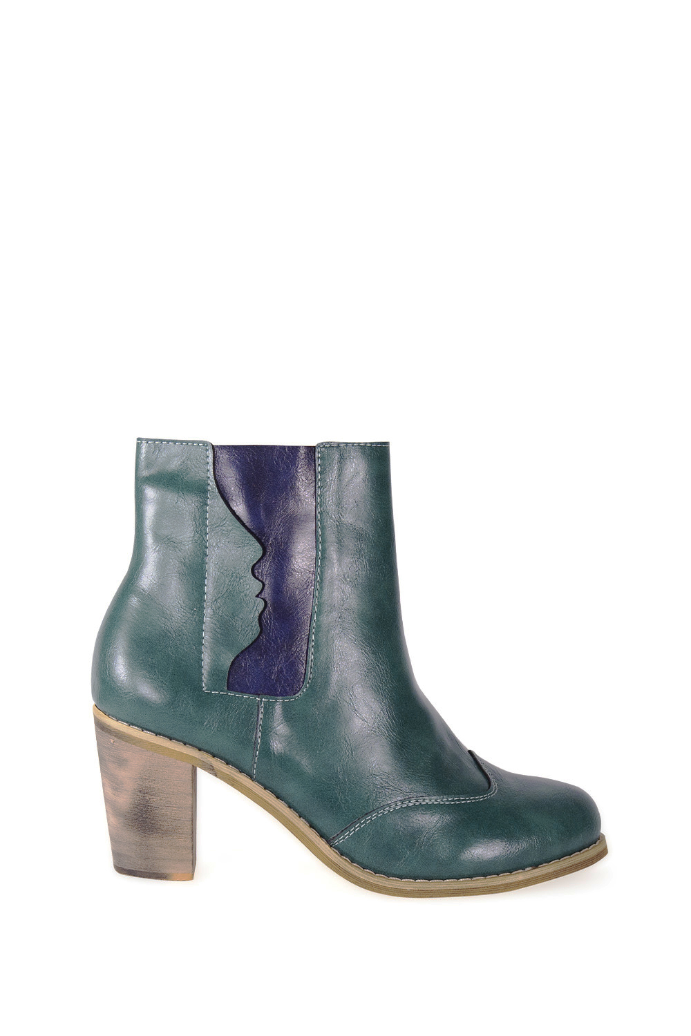 Banned Retro 70s Vegan Vintage Keenak Booties In Green