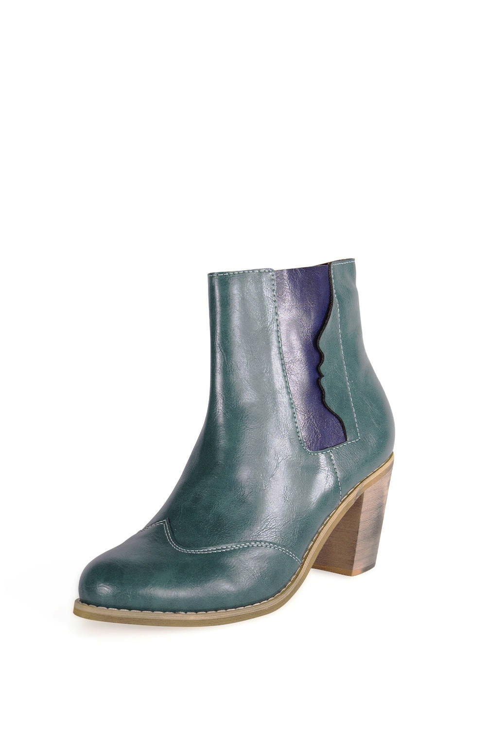 Banned Retro 70s Vegan Vintage Keenak Booties In Green