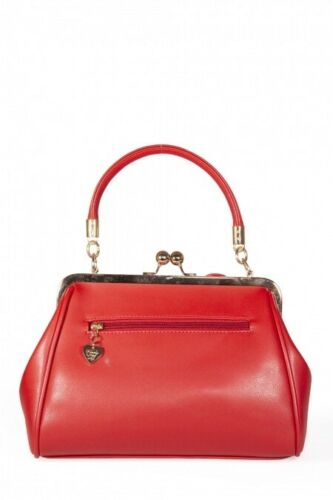 Banned Retro 50s Lockwood Bow Handbag in Red