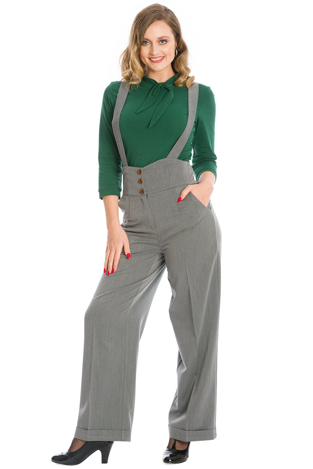 Banned Retro 40s Her Favourite Grey Trousers