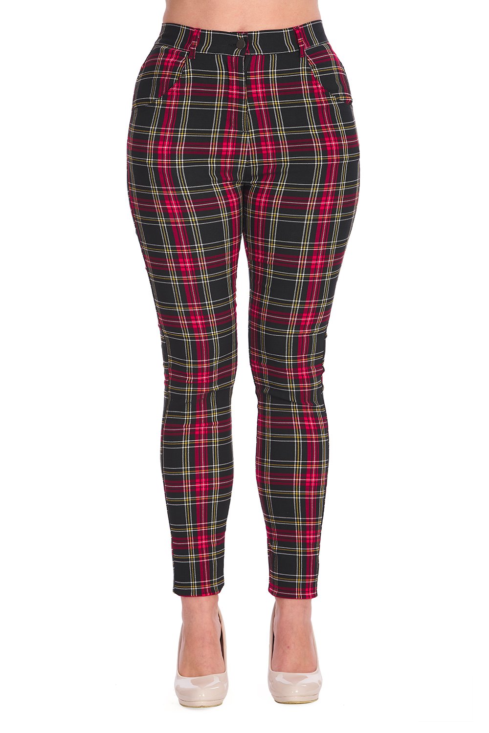 banned-retro-50s-Tilly-Tartan-Trousers-in-Black-and-Red