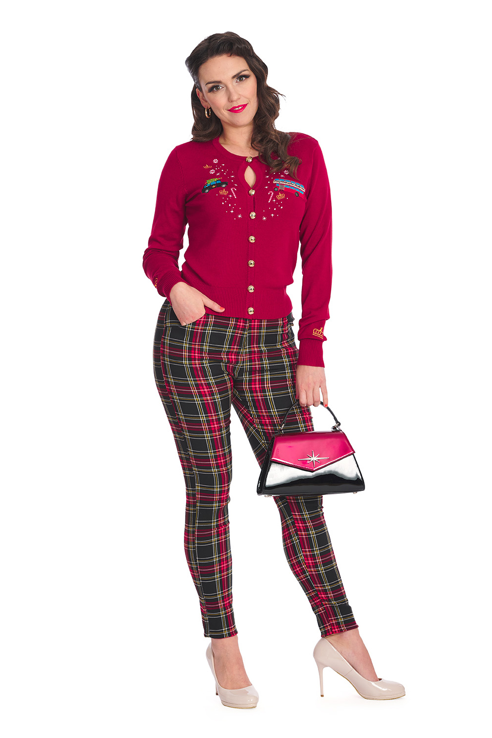 banned-retro-50s-Tilly-Tartan-Trousers-in-Black-and-Red