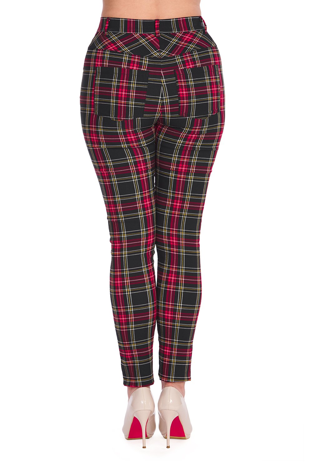 banned-retro-50s-Tilly-Tartan-Trousers-in-Black-and-Red