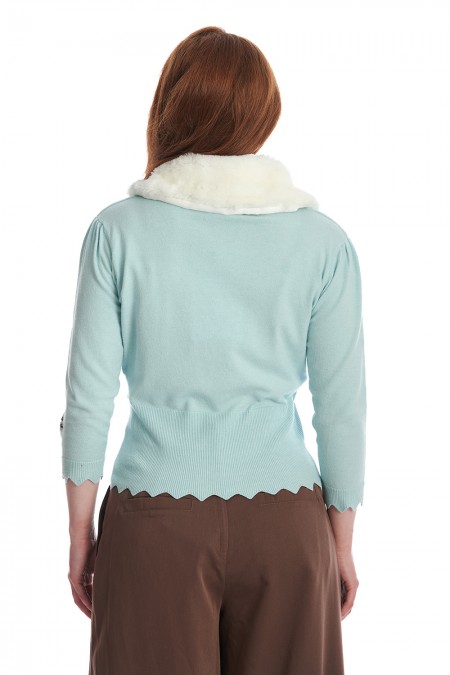 Banned Retro Woodland Hippie Cardigan In Mint Blue | UK Stockist