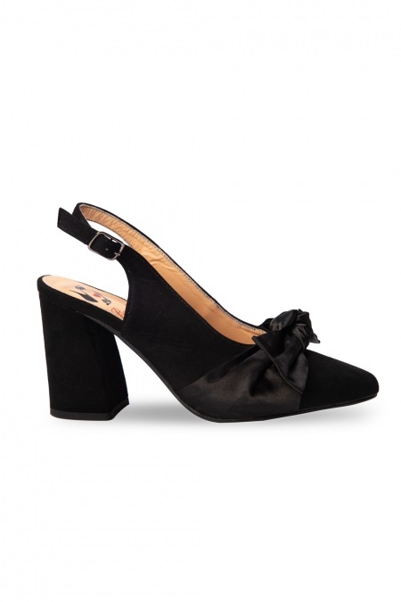 Banned Retro Yoora Black 60s Slingback Shoes