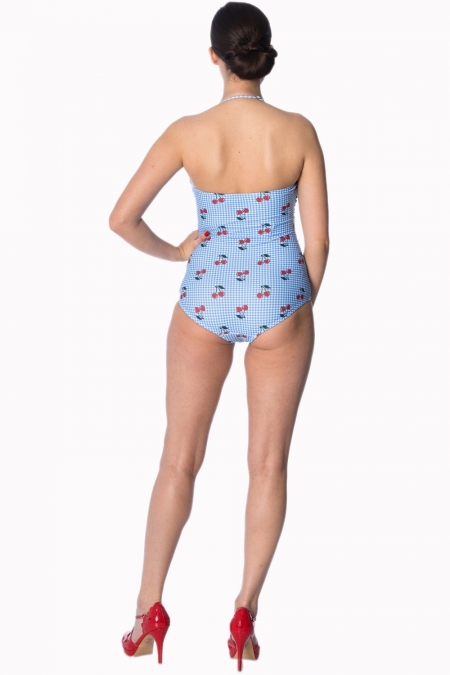 50s Cherry Retro One Piece Swimsuit