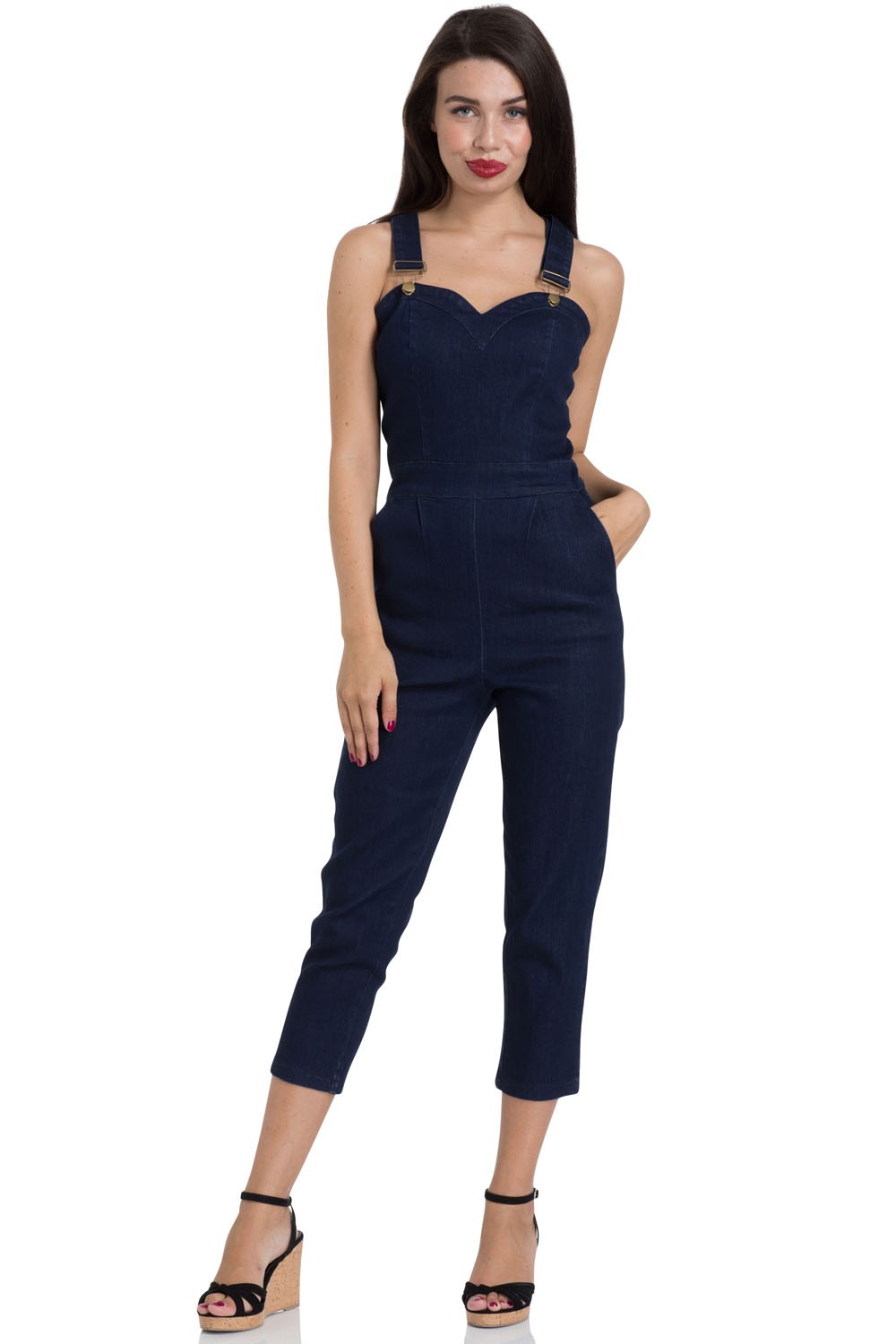 50s Connie Capri Overalls In Denim