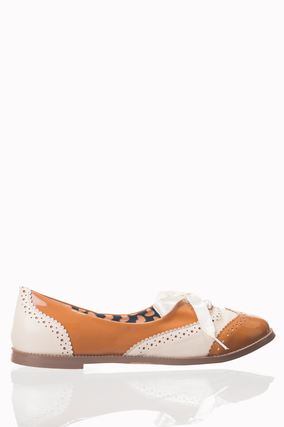 Dancing Days Milana 60s Brogue Tan Shoes