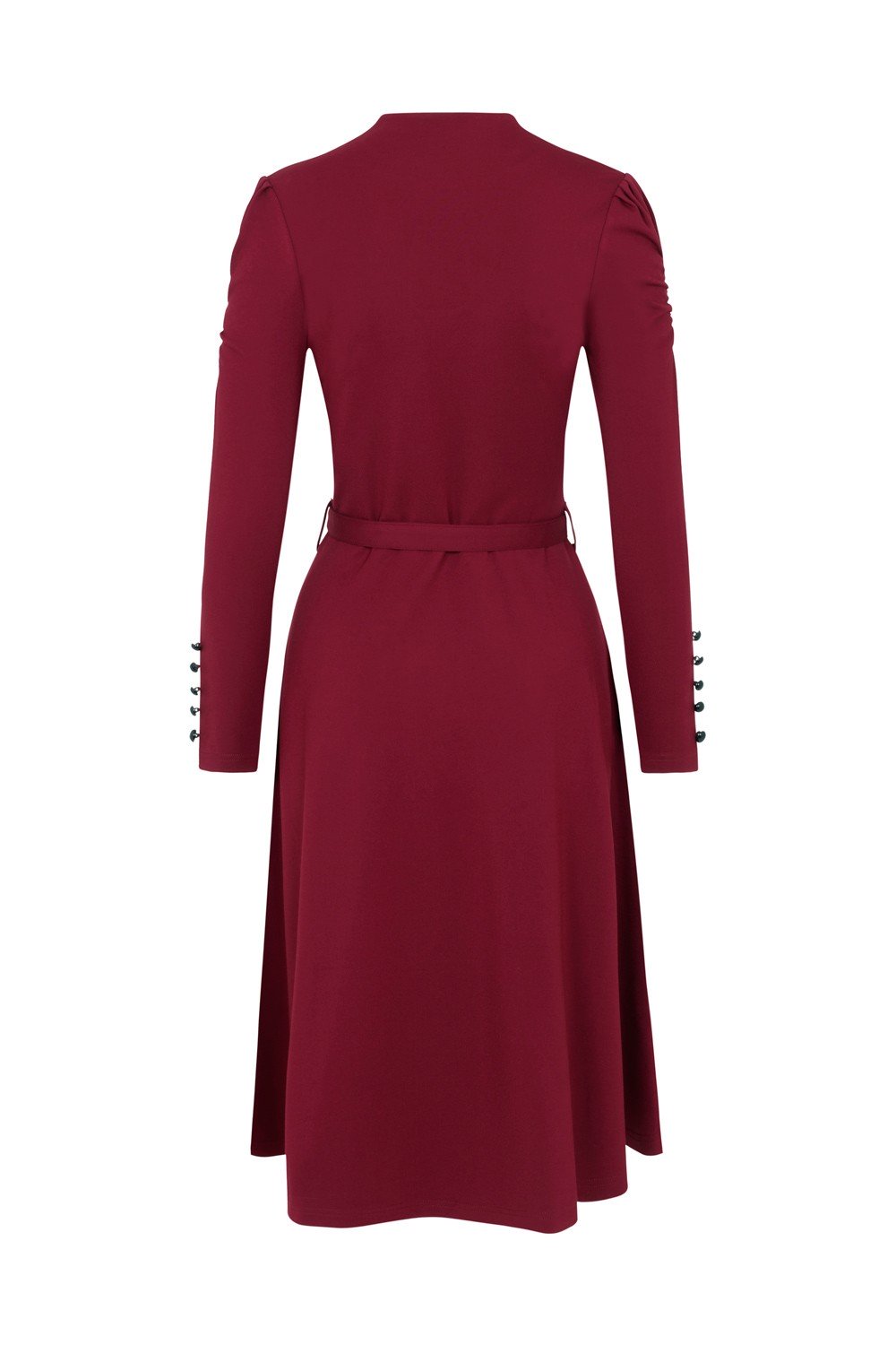 Vixen Burgundy Red Dita 1950s Swing Dress