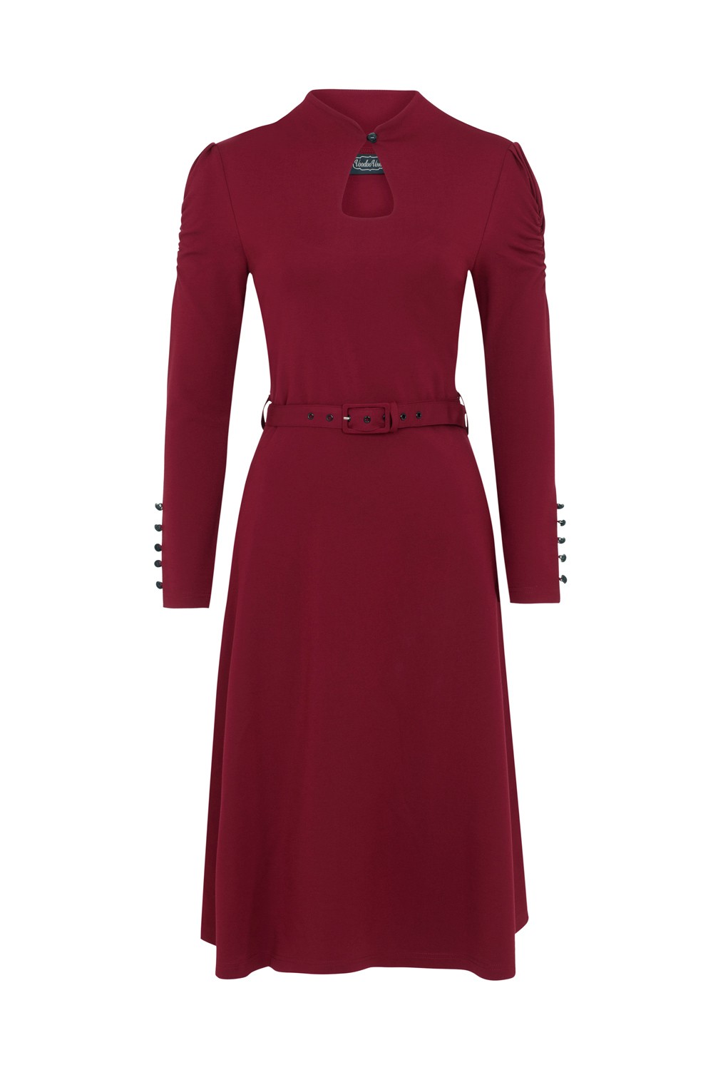 Vixen Burgundy Red Dita 1950s Swing Dress