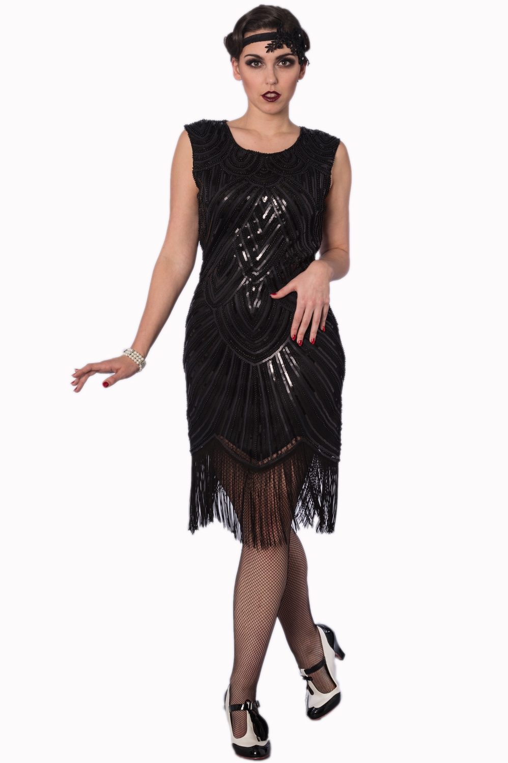 Great Gatsby Black Sequin Dress