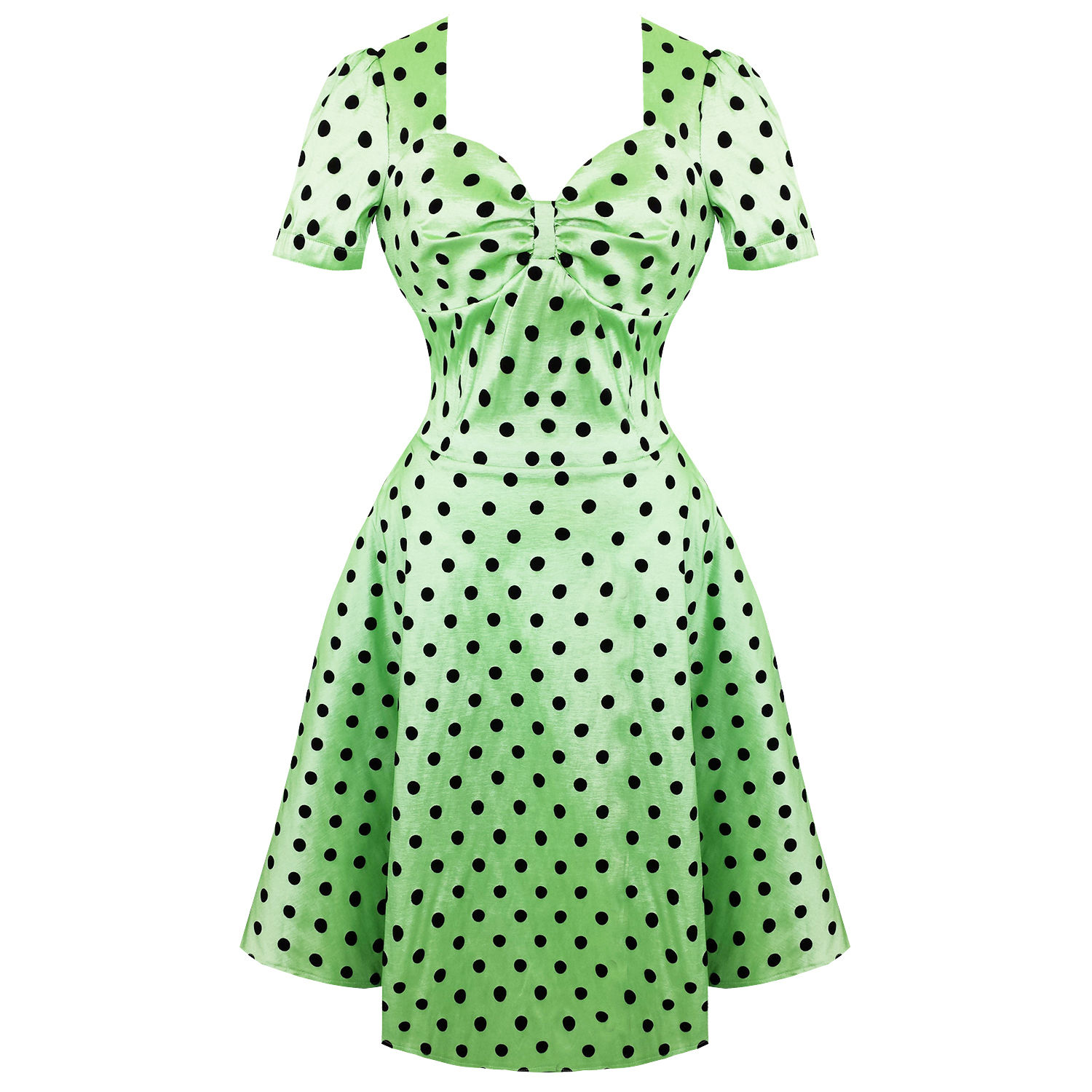 Voodoo Vixen Hanna Polka Dot Dress Without Petticoat