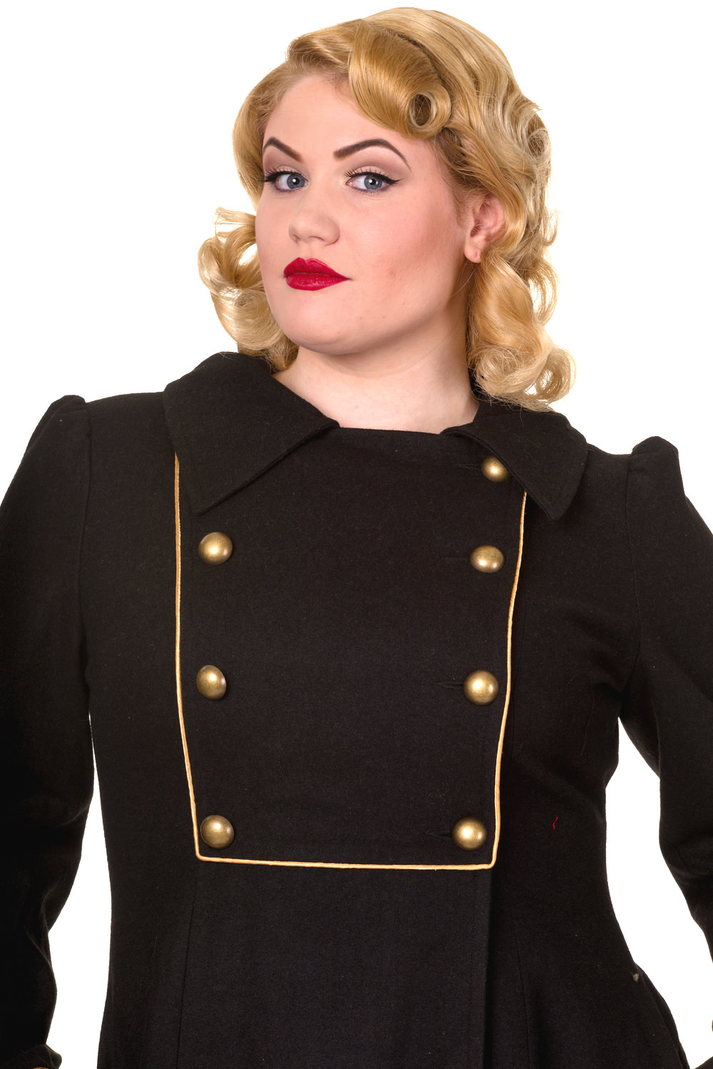 Banned Black Into The Night 1940s Coat Plus Size