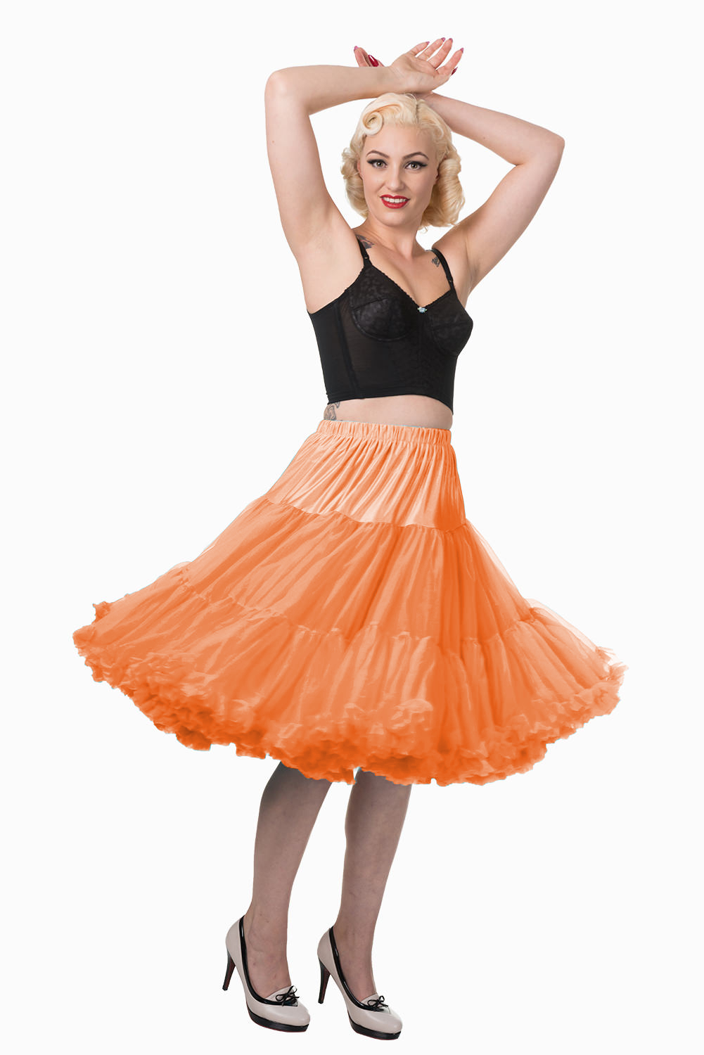 Banned Retro 50s Lizzy Lifeforms Orange Petticoat