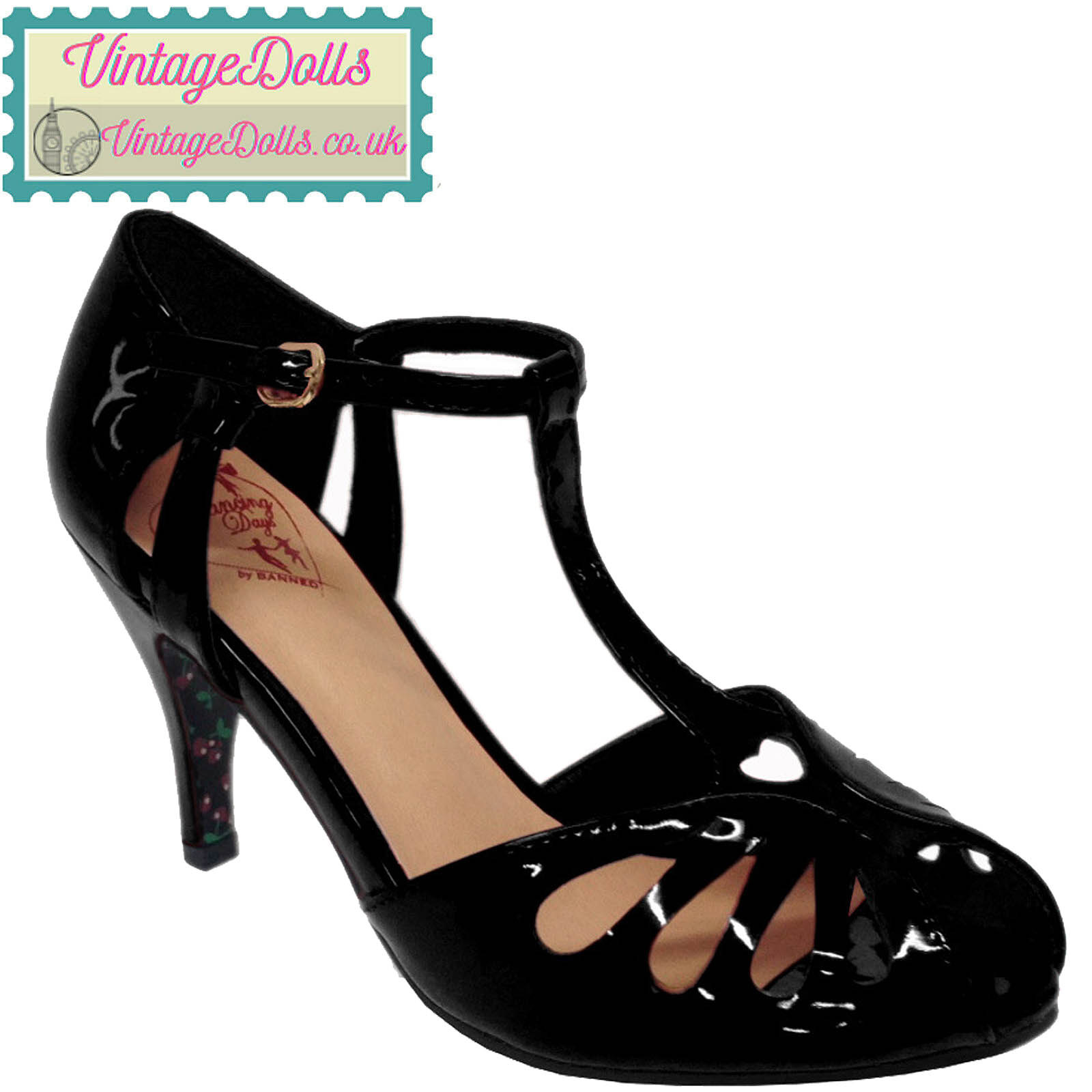 Banned Retro 40s Secret Love Sandals In Black