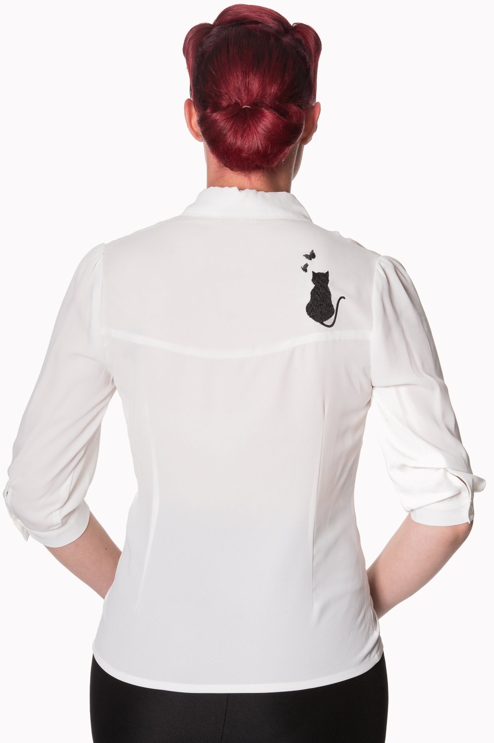 Banned Retro 60s Snowbird Blouse In Ivory White